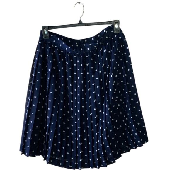 Steven Barry Skirt Top Set Womens 10 Pleated Skirt Short Sleeve Blouse Polka Dot - Picture 7 of 10